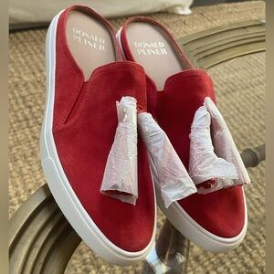 Donald Pliner Pauley Women’s Suede Leather Tassel Slip On Sneaker Mules Size 6.5